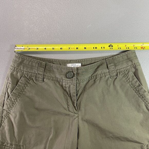 Ann Taylor LOFT Pants Convertible Roll Tab Cargo Marisa Fit Womens Size 4 Green - Picture 6 of 11